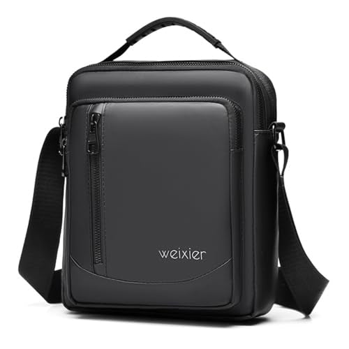 GUSTAVE Sling Bag for Men PU Shoulder Bag Crossbody Bag Small Satchel Bag with Handle Fashion PU Messenger Bag for Commuting, Business Travel, Black GUSTAVE Sling Bag for Men PU Shoulder Bag Crossbody Bag Small Satchel Bag with Handle Fashion PU Messenger Bag for Commuting, Business Travel, Black